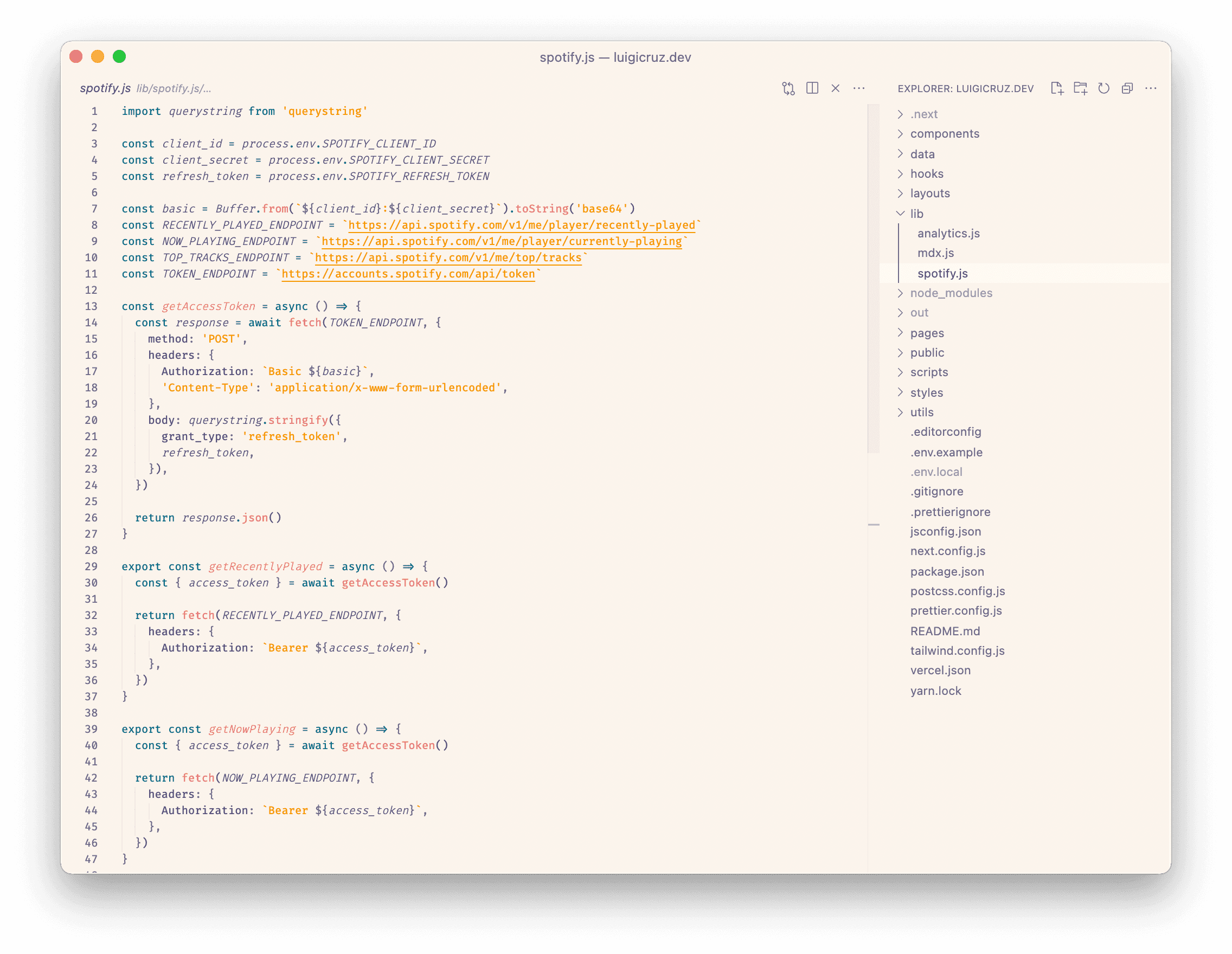 My code editor